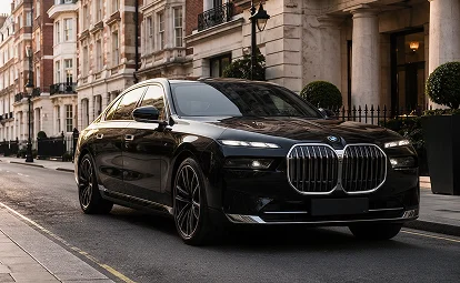 BMW i7 chauffeur vehicle