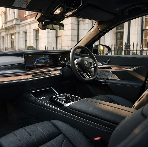 BMW 7 Series luxury executive chauffeur vehicle in London
